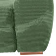 ECKSOFA Olivgrün Cord  - Eichefarben/Olivgrün, KONVENTIONELL, Holz/Textil (276/177cm) - Carryhome