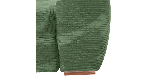 ECKSOFA Olivgrün Cord  - Eichefarben/Olivgrün, KONVENTIONELL, Holz/Textil (276/177cm) - Carryhome