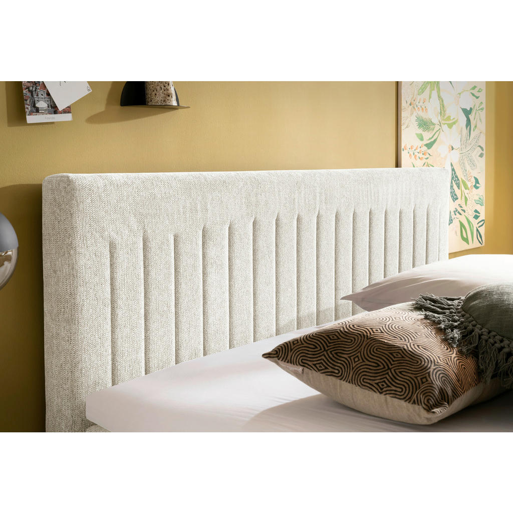 Thumbnail - Boxxx Boxspringbett, Beige, Textil, H3, Höhe ca. 17 cm, 140x200 cm, Stoffauswahl, Topper durchgehend, Matratze in versch...