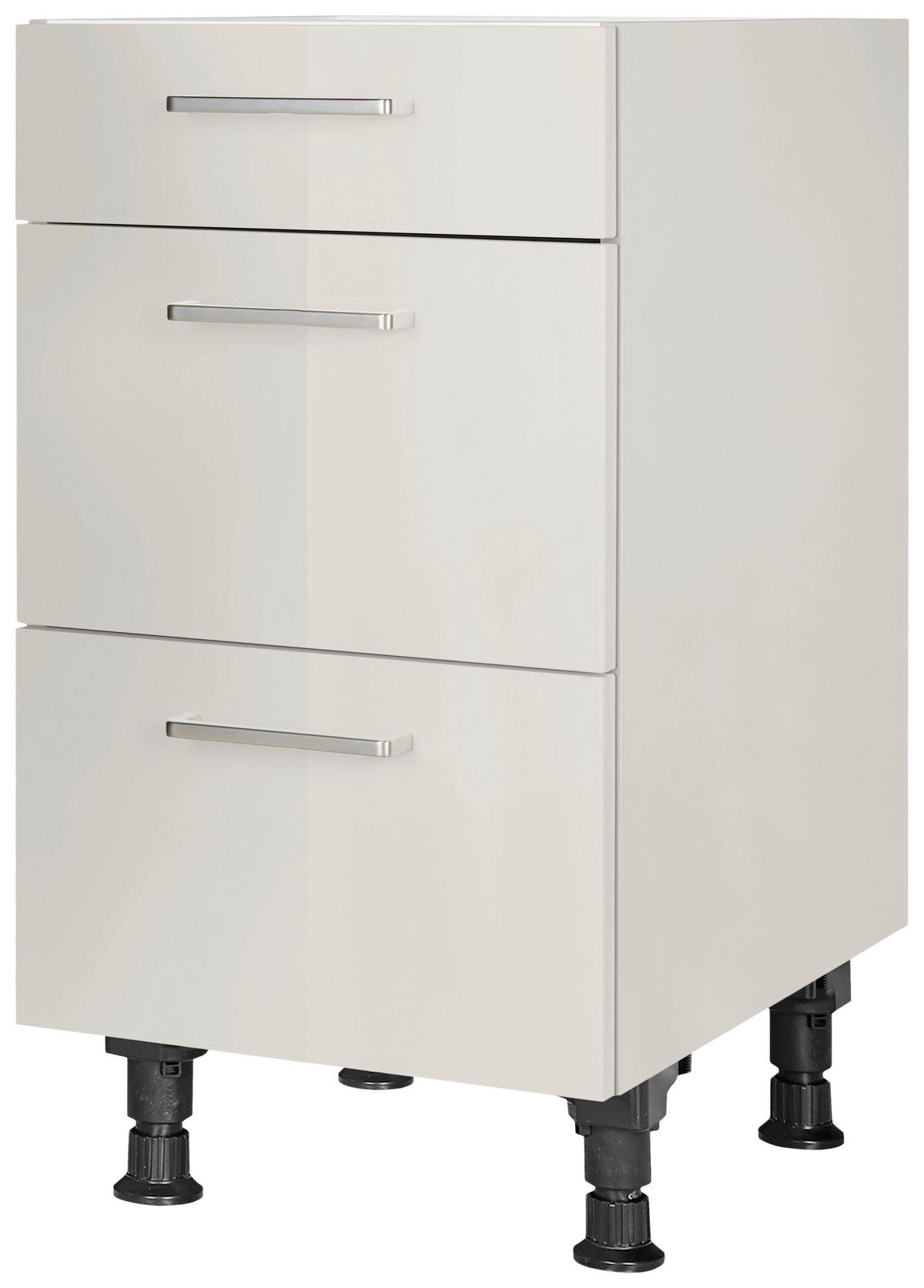 SCHUBKASTENUNTERSCHRANK 45/87/56 cm  in Hellgrau  - Edelstahlfarben/Hellgrau, MODERN, Holzwerkstoff/Metall (45/87/56cm) - Nobilia