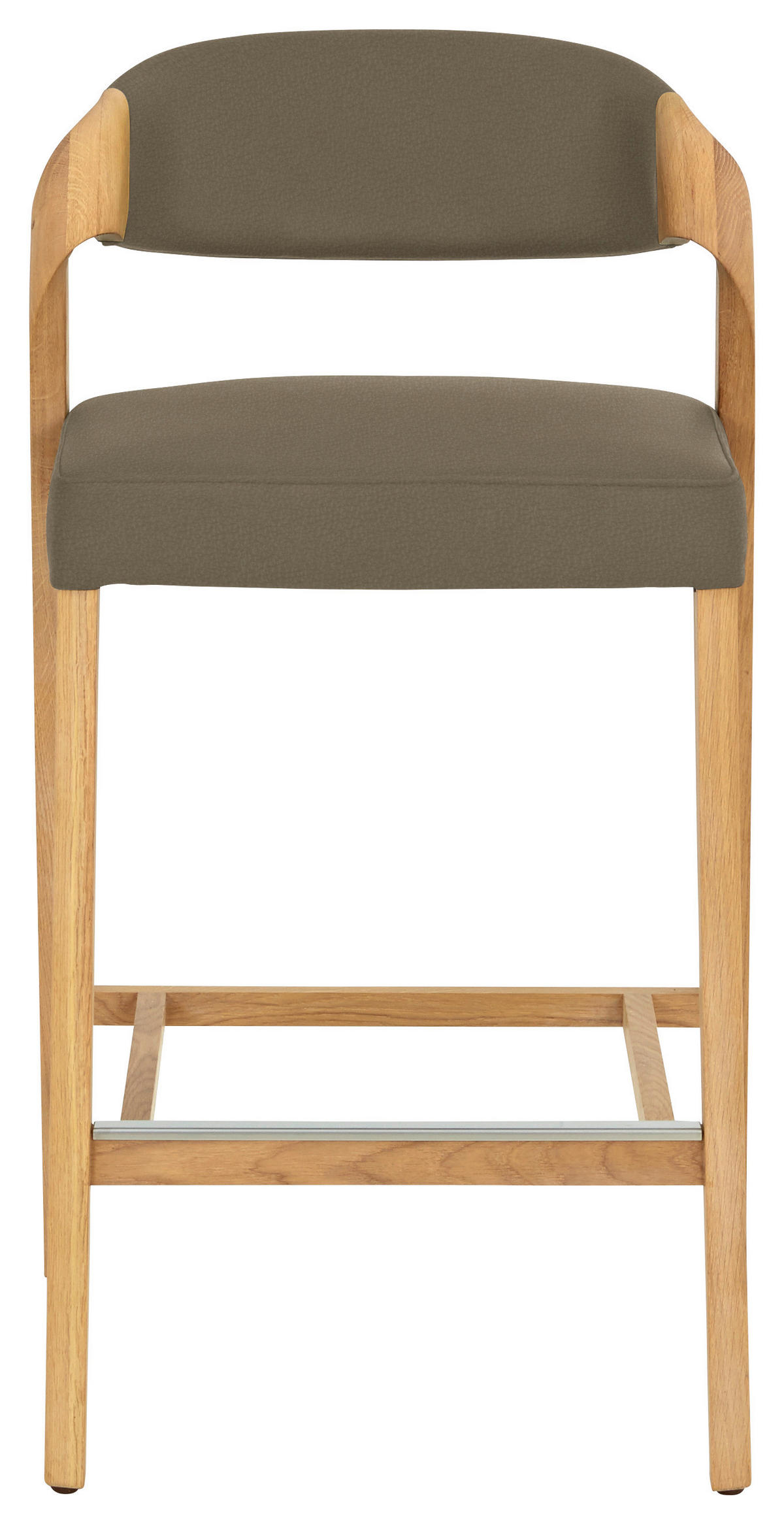 TRESENSTUHL in Schlammfarben, Wildeiche  - Wildeiche/Schlammfarben, Natur, Leder/Holz (51/93/49cm) - Voglauer