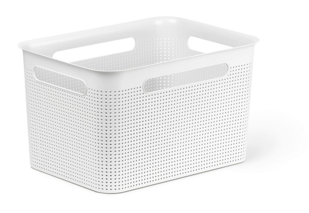 BOX - Weiß, Basics, Kunststoff (36/26,2/21,1cm) - Rotho