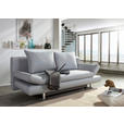 SCHLAFSOFA Flachgewebe Hellgrau  - Chromfarben/Hellgrau, Design, Kunststoff/Textil (194/73/91cm) - Xora