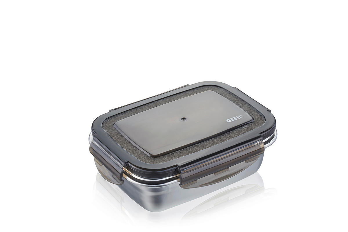 SET KUTIJA ZA HRANU     - siva, Osnovno, metal/plastika - Gefu
