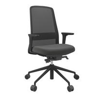 DREHSTUHL Schwarz  - Schwarz, MODERN, Kunststoff/Textil (70/103-115/70cm)