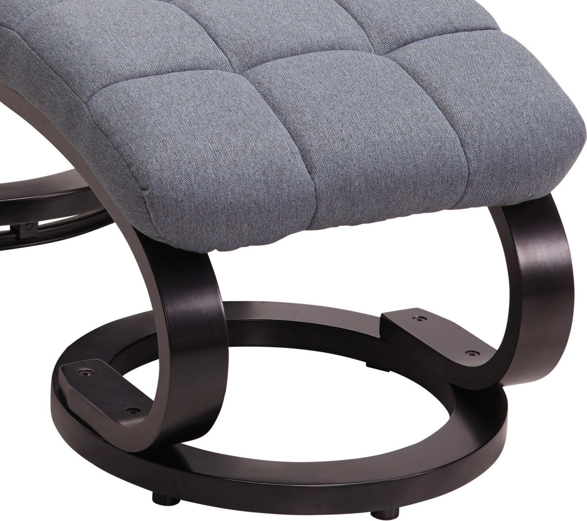 RELAXSESSELSET Linon Hocker    - Schwarz/Grau, MODERN, Holz/Textil (67/78/94cm) - MID.YOU