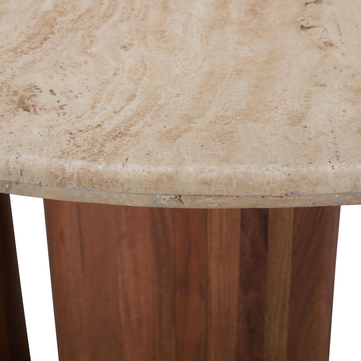 ESSTISCH in Holz, Stein  - Naturfarben/Akaziefarben, Trend, Holz/Stein (120cm) - Livetastic
