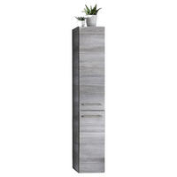HOCHSCHRANK 30/168/33 cm  - Edelstahlfarben/Graphitfarben, KONVENTIONELL, Glas/Holzwerkstoff (30/168/33cm) - Sadena