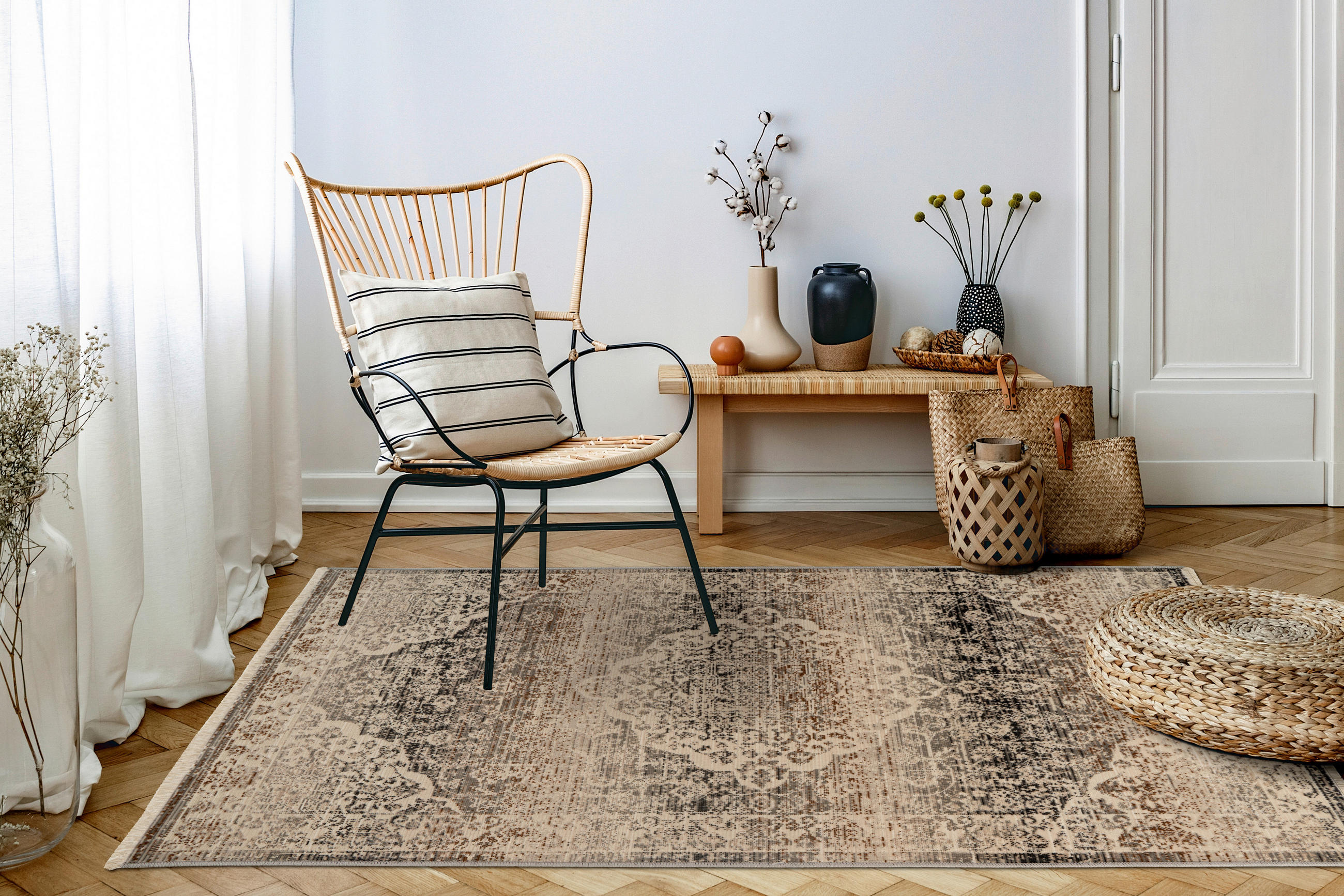 ORIENTTEPPICH 80/150 cm CHARU Beige  - Beige, KONVENTIONELL, Textil (80/150cm)