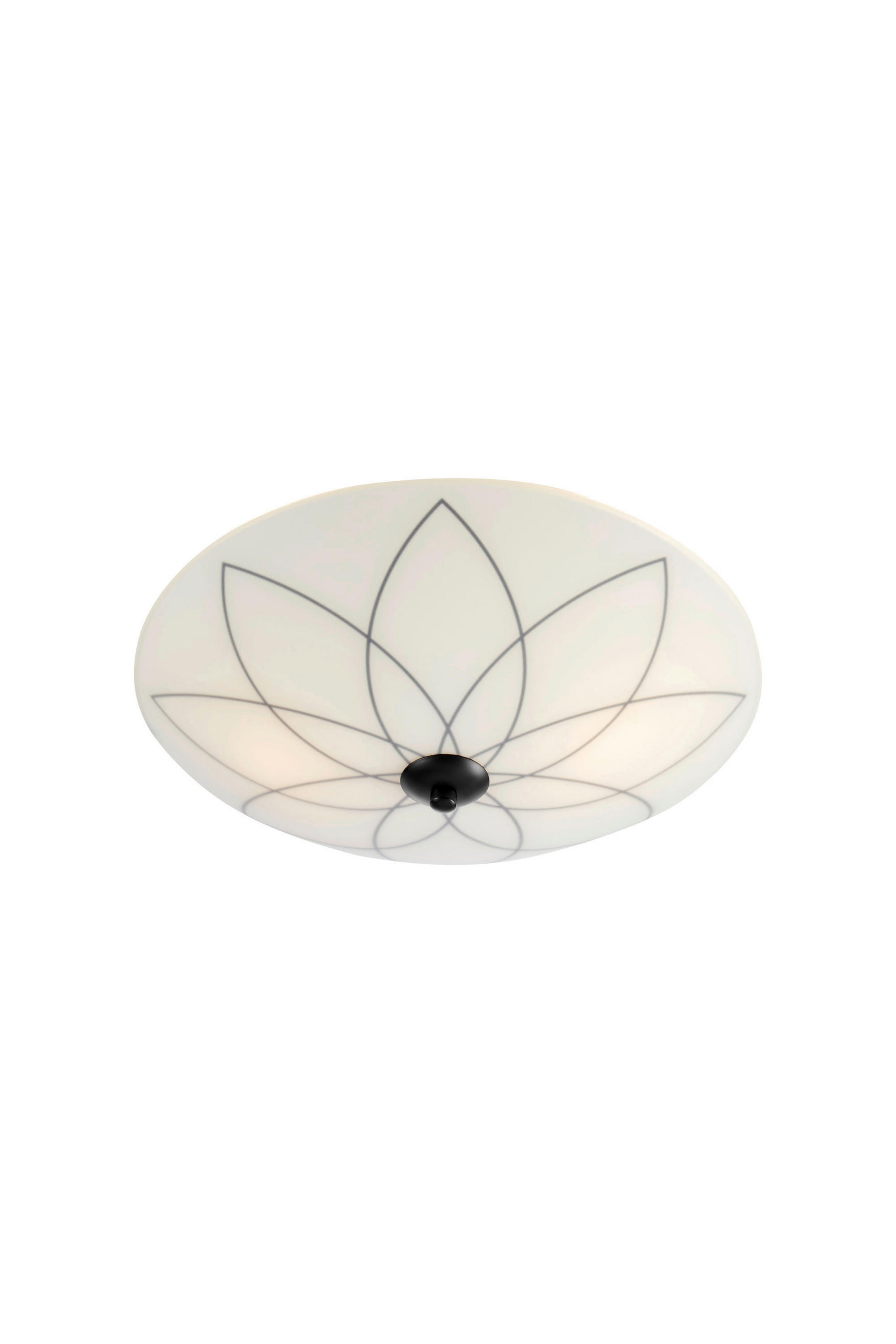 DECKENLEUCHTE Lia 36/10/36 cm  - Schwarz/Weiß, Basics, Glas/Kunststoff (36/10/36cm) - Markslöjd
