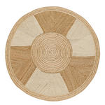 JUTETEPPICH 120 cm Naturfarben, Weiß  - Naturfarben/Weiß, Natur, Textil (120cm) - Linea Natura