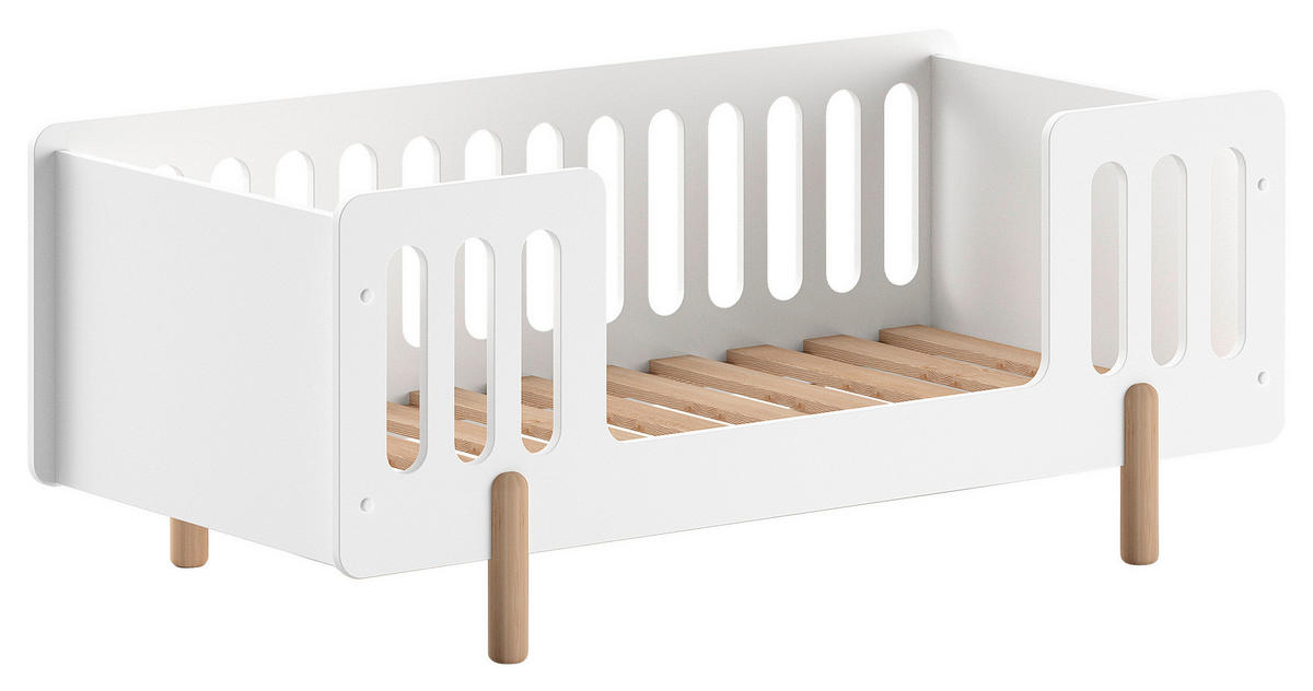 KINDER-/JUNIORBETT 70/140 cm  in Weiß  - Naturfarben/Weiß, MODERN, Holz/Holzwerkstoff (70/140cm) - MID.YOU