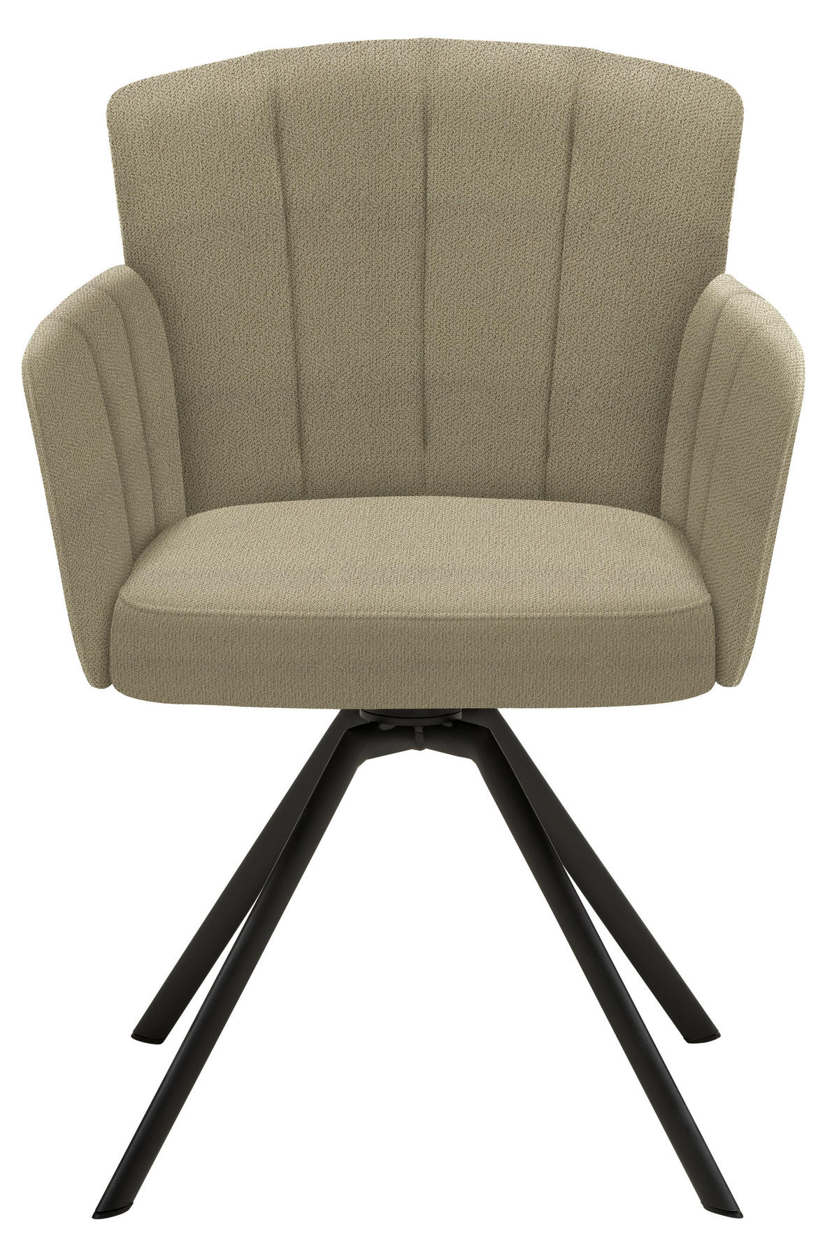 ARMLEHNSTUHL Stahl Webstoff  - Sandfarben/Anthrazit, Design, Textil/Metall (58/83/62cm) - Venjakob