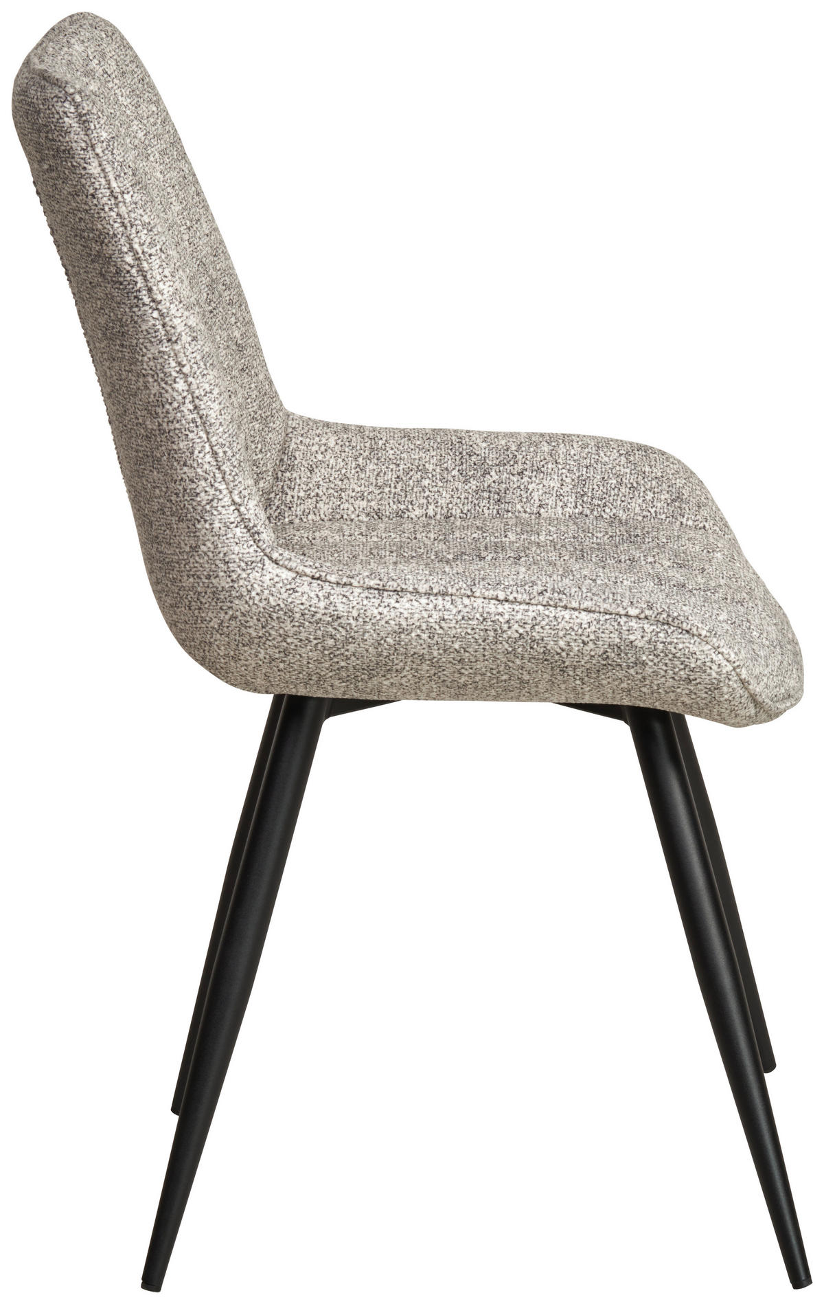 STUHL  in Eisen Leinenoptik Holz, Metall, Textil  - Beige/Schwarz, KONVENTIONELL, Holz/Textil (54/88/61,5cm) - MID.YOU