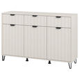 SIDEBOARD  in 138/90,5/40 cm  - Kaschmir/Schwarz, Basics, Holzwerkstoff/Metall (138/90,5/40cm) - Carryhome
