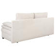 SCHLAFSOFA Struktur Creme  inkl. Rückenkissen, Armlehnenkissen, Bettkasten, Schlaffunktion, Rücken echt  - Creme/Schwarz, KONVENTIONELL, Kunststoff/Textil (195/93/83cm) - Carryhome