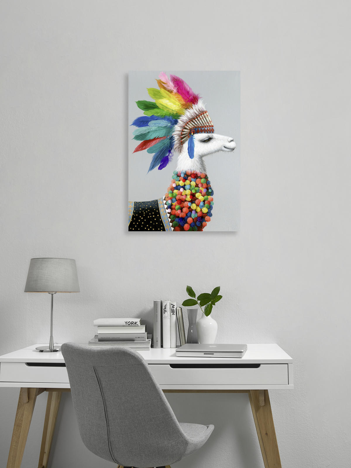 KUNSTDRUCK Tiere 70/100 cm  - Multicolor, Trend, Holz/Textil (70/100cm) - Monee