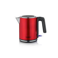 WASSERKOCHER 1 l  - Edelstahlfarben/Rot, Kunststoff/Metall (14/19.8/22,5cm) - Severin