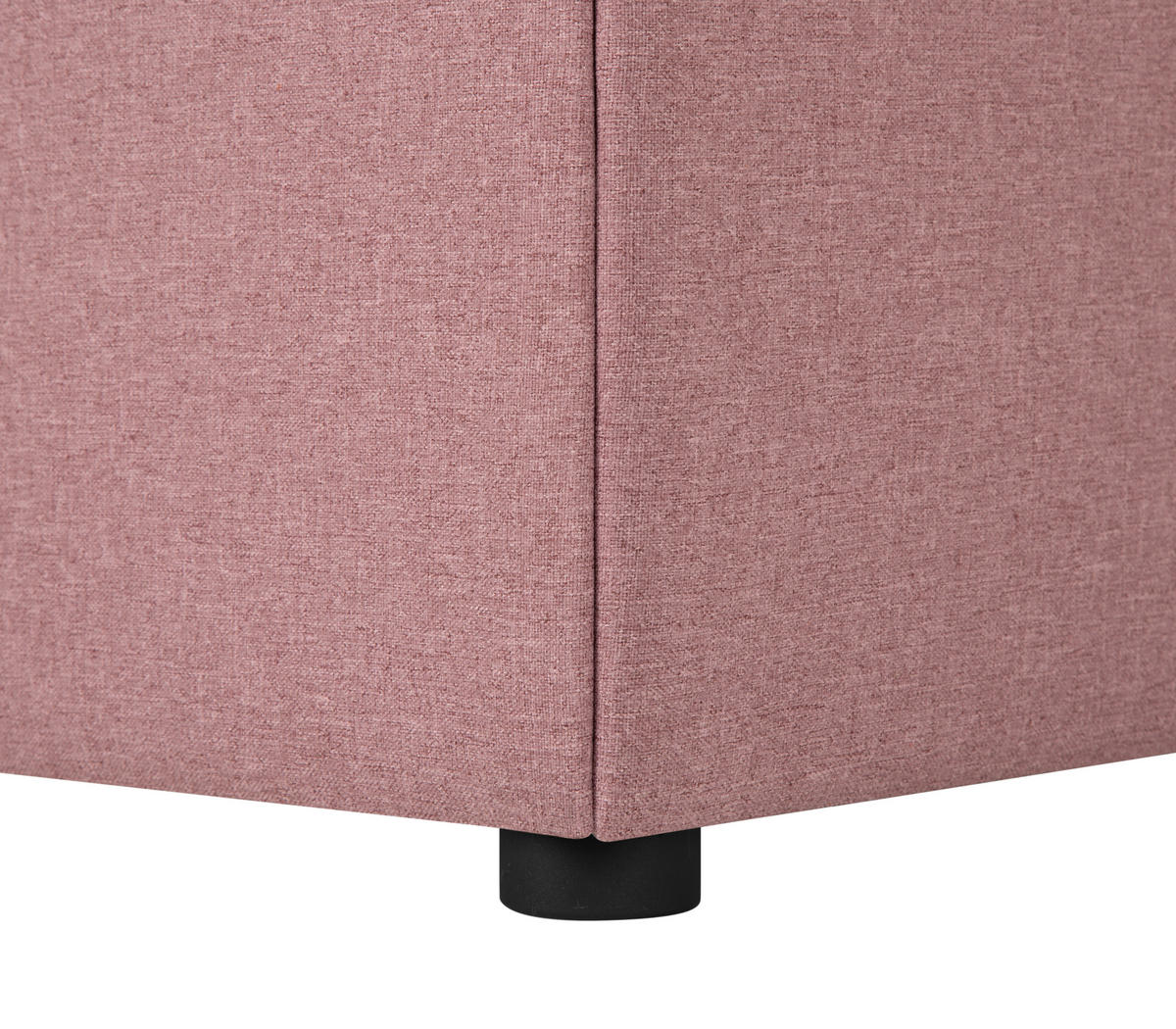 BOXSPRINGBETT 140/200 cm,  in Altrosa  - Schwarz/Altrosa, Design, Kunststoff/Textil (140/200cm) - Welnova