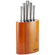 MESSERBLOCK 6-teilig  - Edelstahlfarben/Akaziefarben, Basics, Holz/Metall - Homeware Profession.