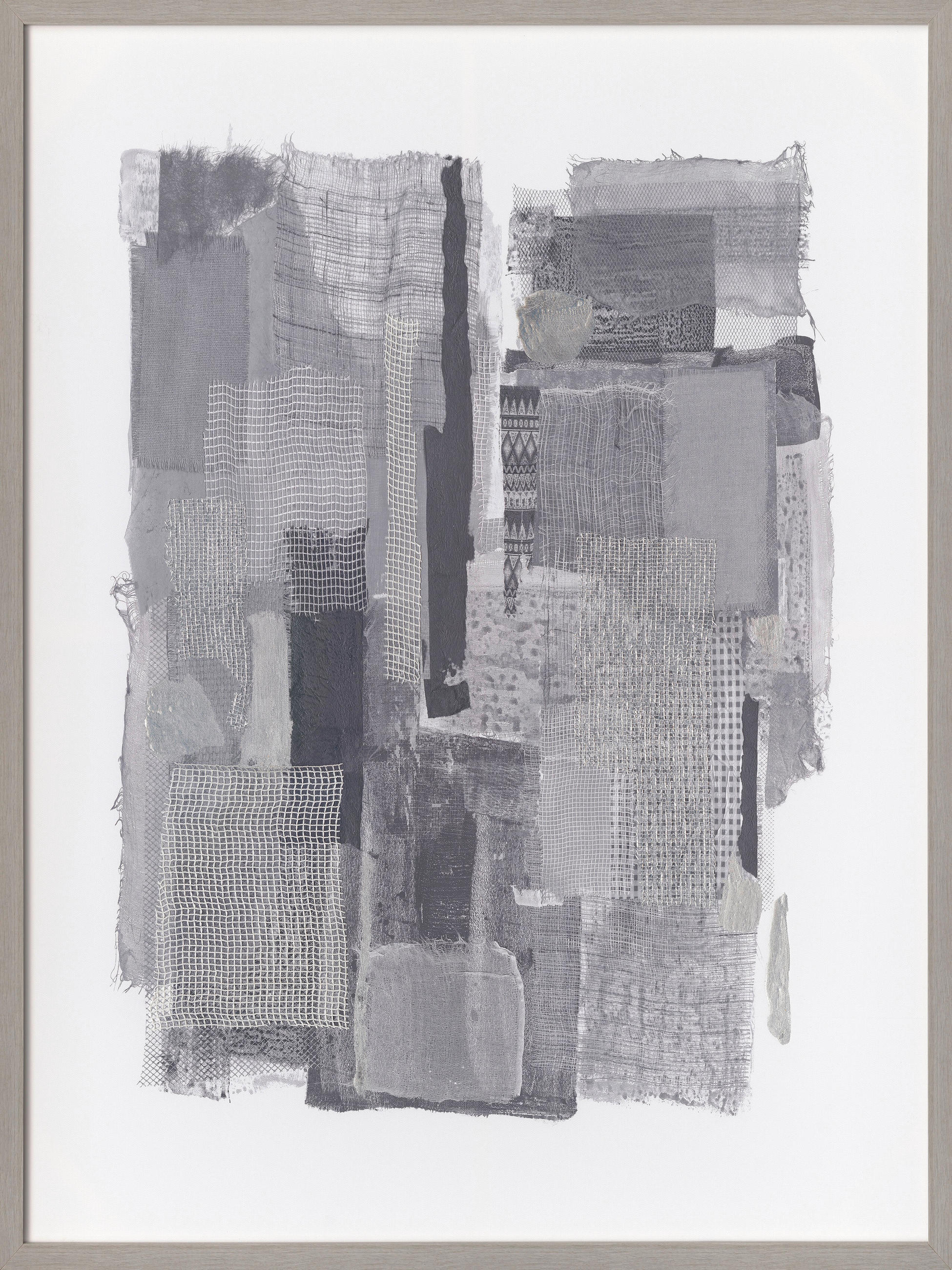 BILD Abstraktes 90/120 cm  - Weiß/Grau, Trend, Holz/Kunststoff (90/120cm) - Monee