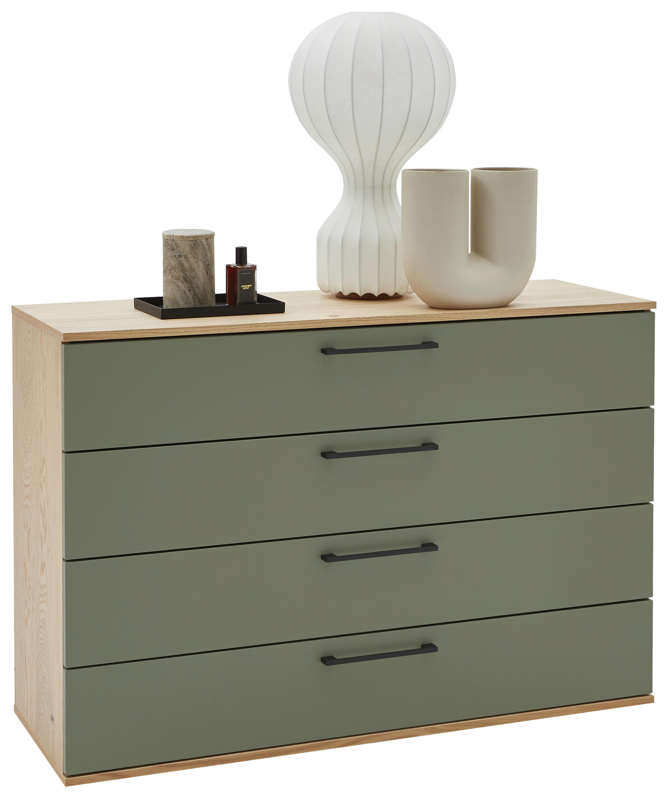 KOMMODE TOSCA  in 120/82,2/46 cm  - Eichefarben/Anthrazit, Design, Holzwerkstoff/Metall (120/82,2/46cm) - Dieter Knoll