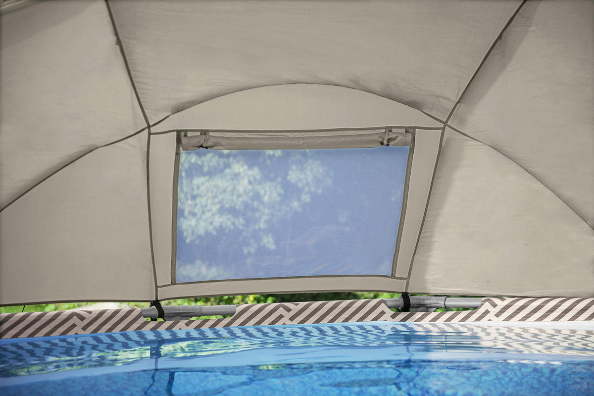 POOL 366/107 cm  - Dunkelgrau, KONVENTIONELL, Glas/Kunststoff (366/107cm) - Bestway