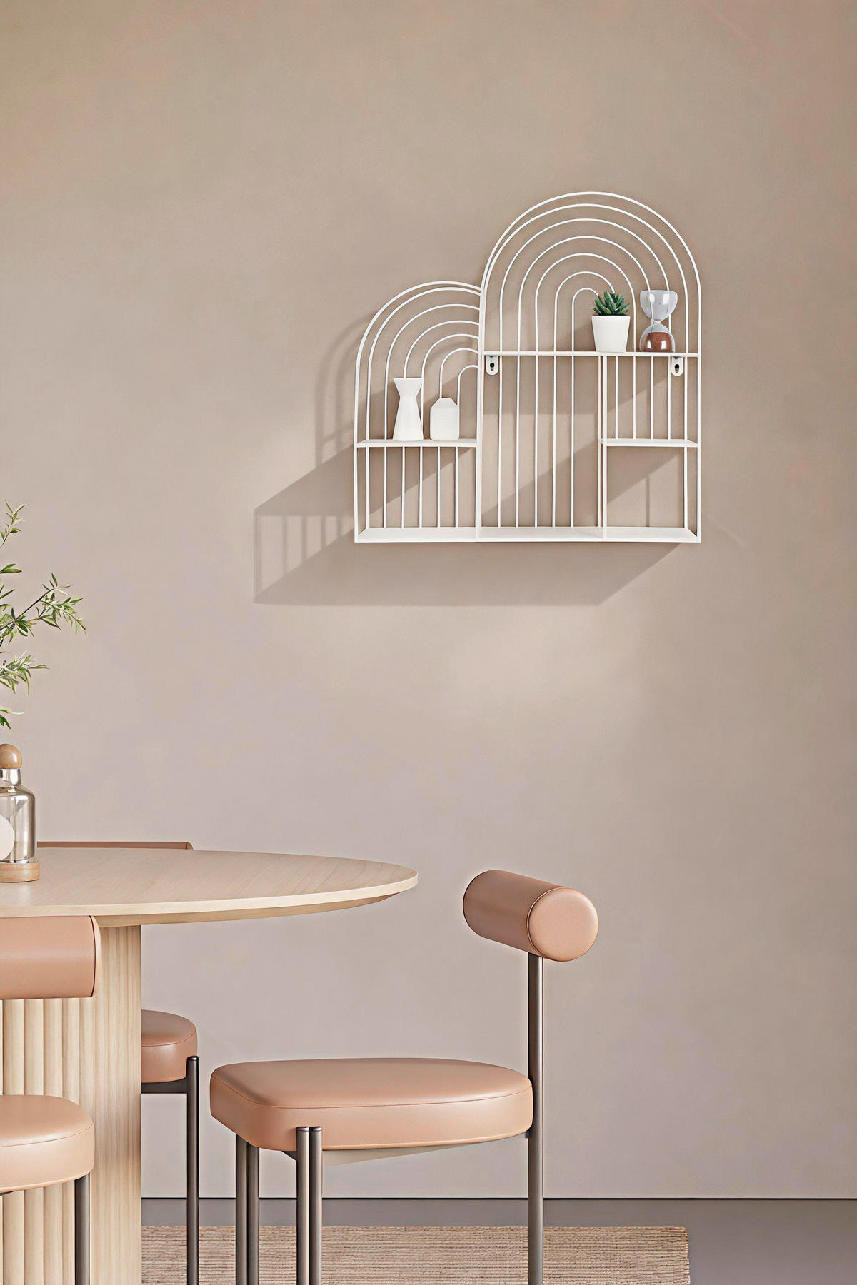 WANDREGAL  - Sandfarben, Trend, Metall (54/55/11cm) - Boxxx