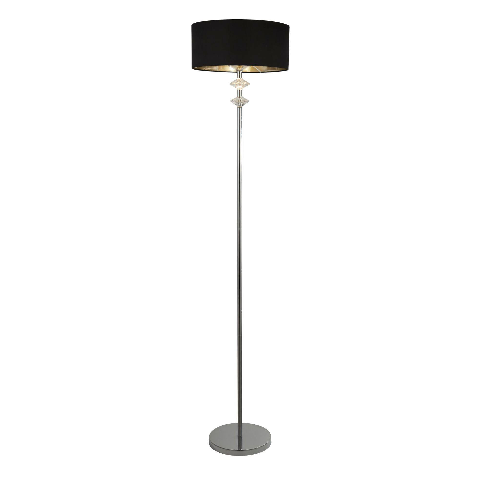 STEHLEUCHTE 35/35/157,50 cm    - Chromfarben/Klar, MODERN, Kunststoff/Textil (35/35/157,50cm) - Searchlight