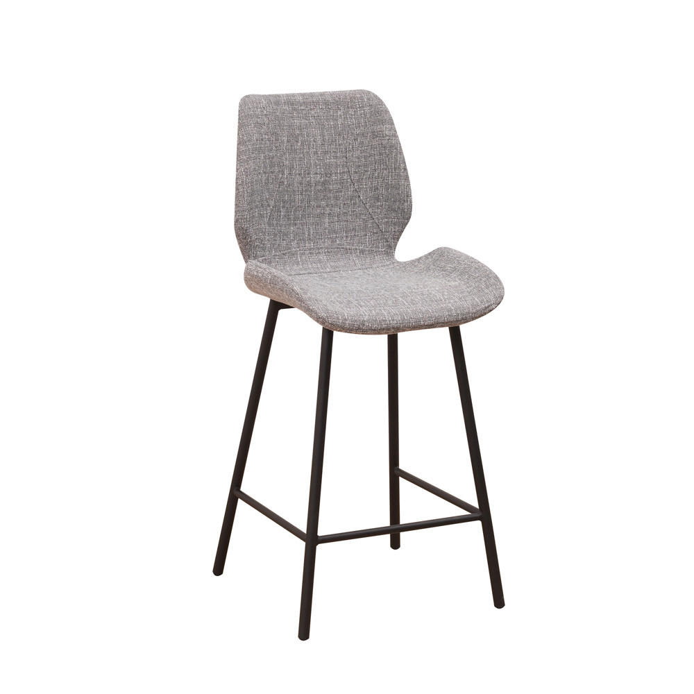 SADA BAROVÝCH ŽIDLÍ 2 kusy - šedá/černá, Design, kov/textil (47/99/55cm)