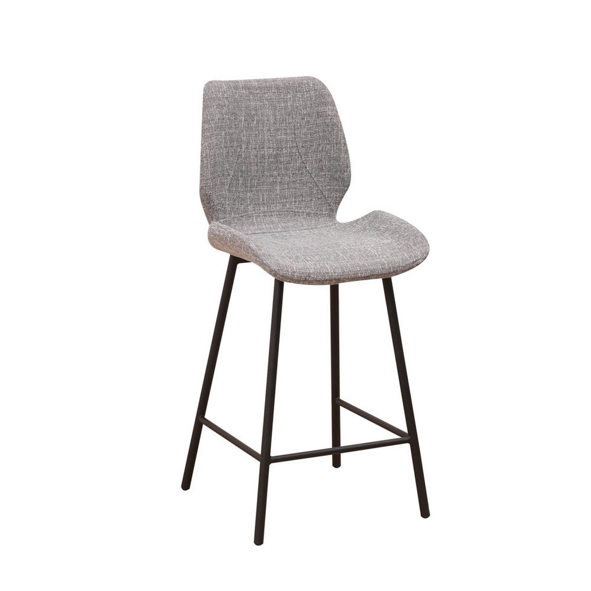 SADA BAROVÝCH ŽIDLÍ 2 kusy - šedá/černá, Design, kov/textil (47/99/55cm)