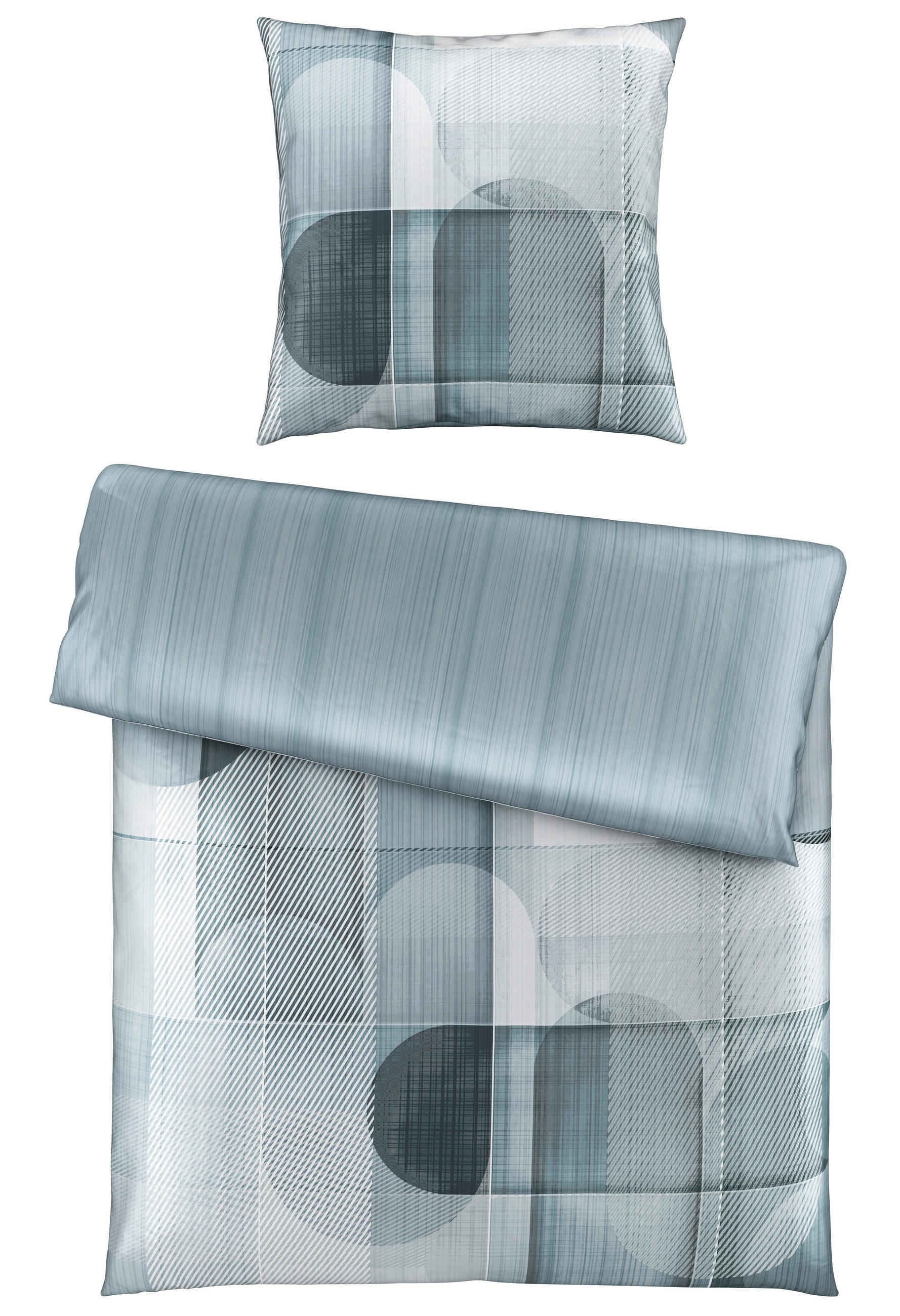 WENDEBETTWÄSCHE Satin 135/200 cm  - Silberfarben, Design, Textil (135/200cm) - Esposa