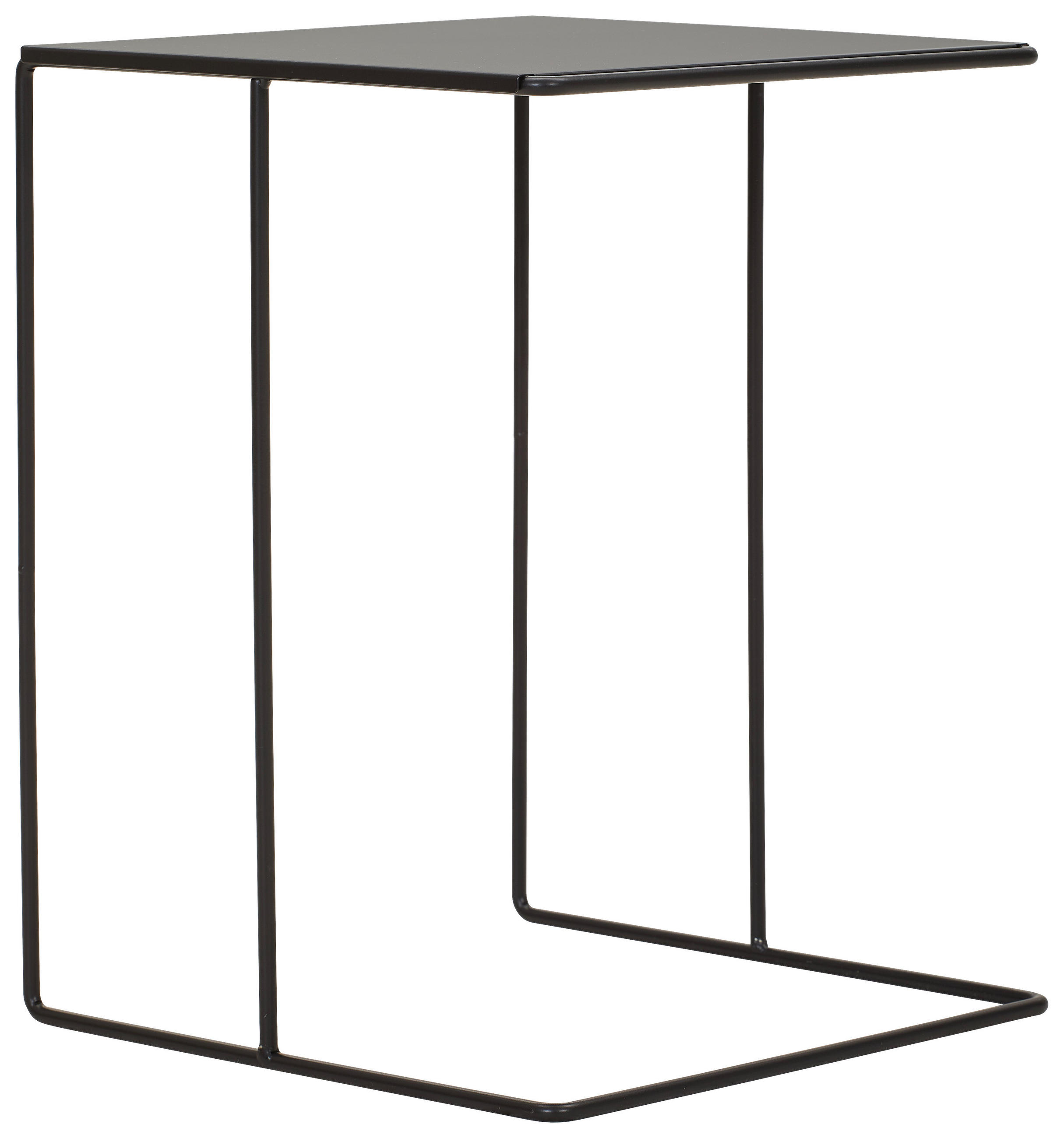 BEISTELLTISCH in Metall 38/38/50 cm  - Schwarz, Design, Metall (38/38/50cm) - MID.YOU