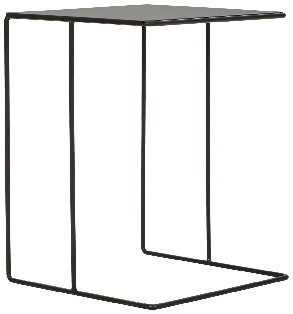 BEISTELLTISCH in Metall 38/38/50 cm  - Schwarz, Design, Metall (38/38/50cm) - MID.YOU