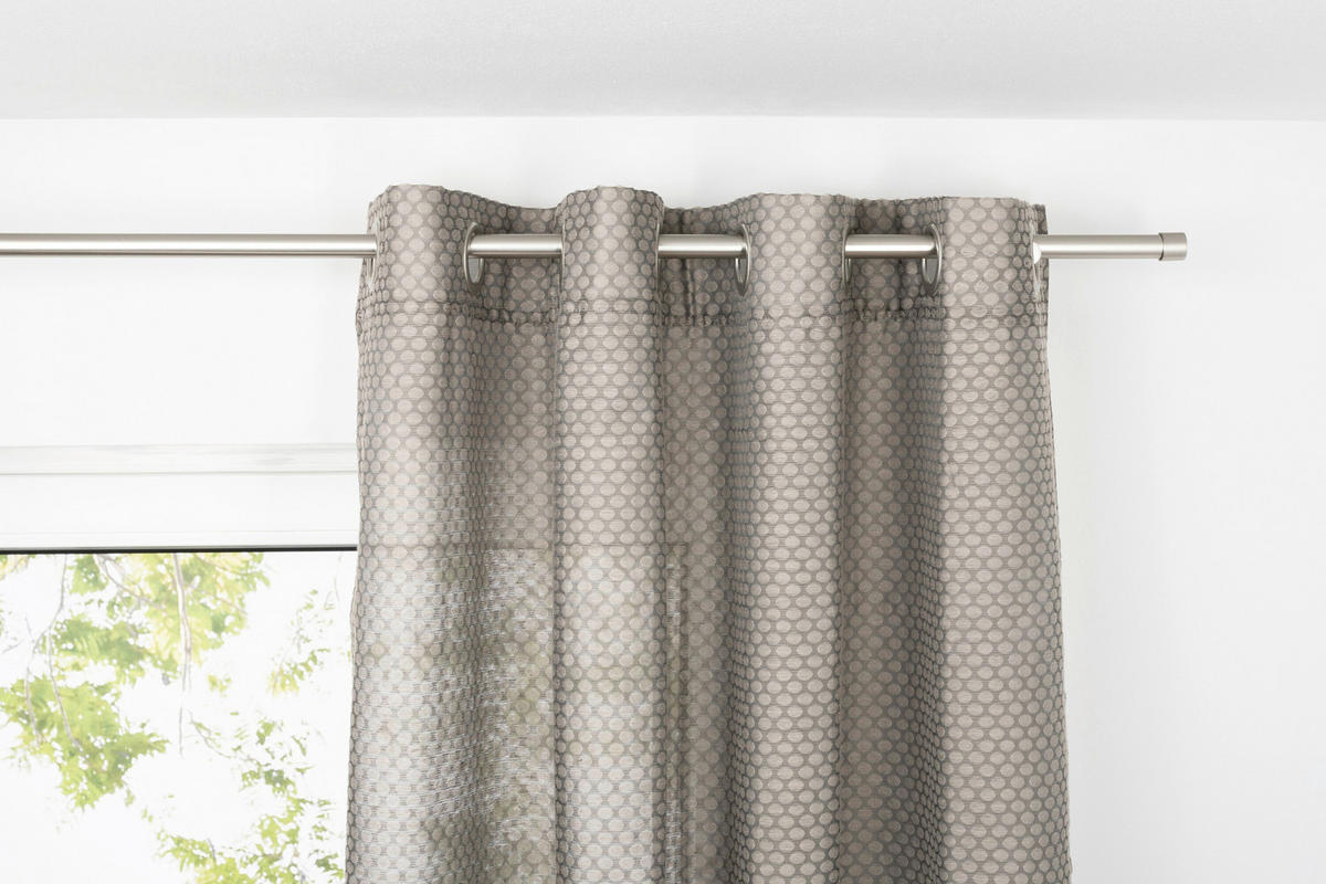 ÖSENSCHAL transparent 135/245 cm   - Grau, Basics, Textil (135/245cm)