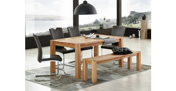 ESSTISCH Buchefarben rechteckig   - Buchefarben, KONVENTIONELL, Holz (160-240/90/76cm) - Linea Natura