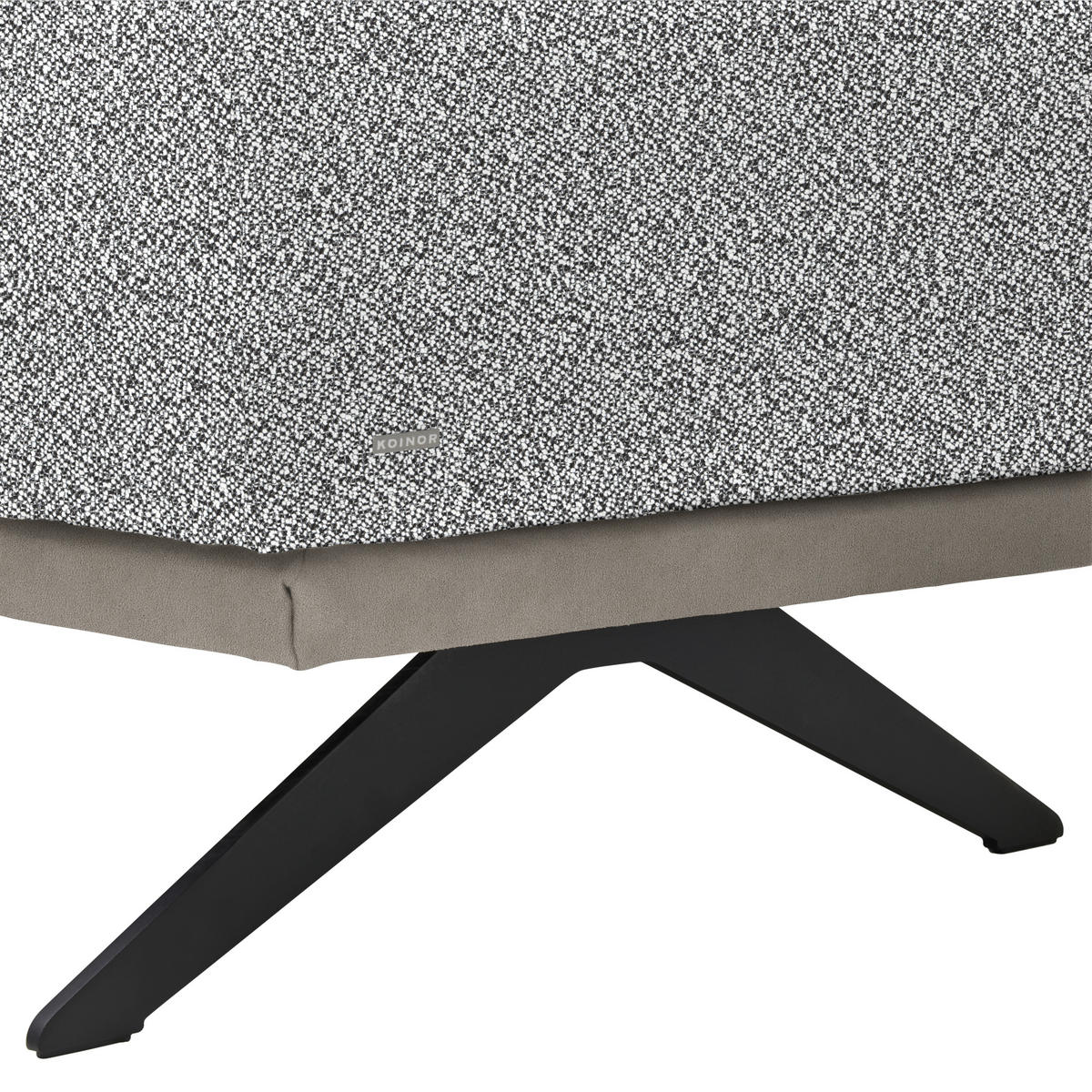 ECKSOFA in Flachgewebe Anthrazit, Weiß  239/270 cm  - Anthrazit/Schwarz, Design, Textil/Metall (239/270cm) - Koinor