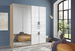 DREHTÜRENSCHRANK 180/197/58 cm 6-türig  - Weiß Hochglanz/Alufarben, MODERN, Holzwerkstoff/Kunststoff (180/197/58cm) - MID.YOU