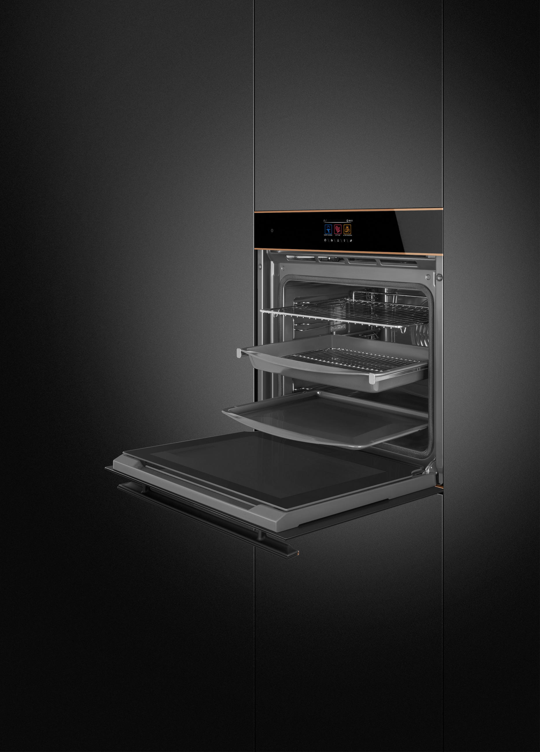 EINBAUBACKOFEN SOP6604TPNR  - Schwarz/Kupferfarben, Basics, Kunststoff/Metall (59,7/59,2/54,8cm) - SMEG