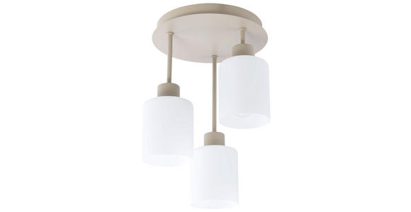 HÄNGELEUCHTE 27/36 cm  - Sandfarben/Weiß, Trend, Glas/Metall (27/36cm) - Novel