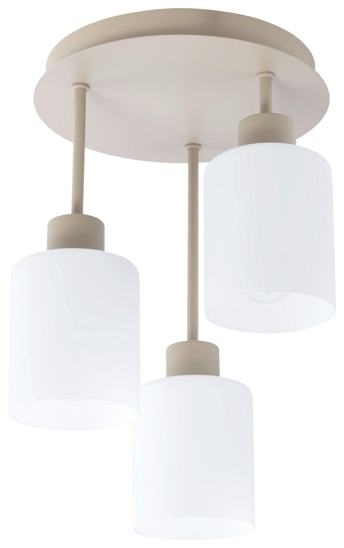 HÄNGELEUCHTE 27/36 cm  - Sandfarben/Weiß, Trend, Glas/Metall (27/36cm) - Novel