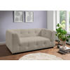 2-SITZER-SOFA in Mikrofaser Taupe  - Taupe/Schwarz, Design, Kunststoff/Textil (184/72/95cm) - Livetastic