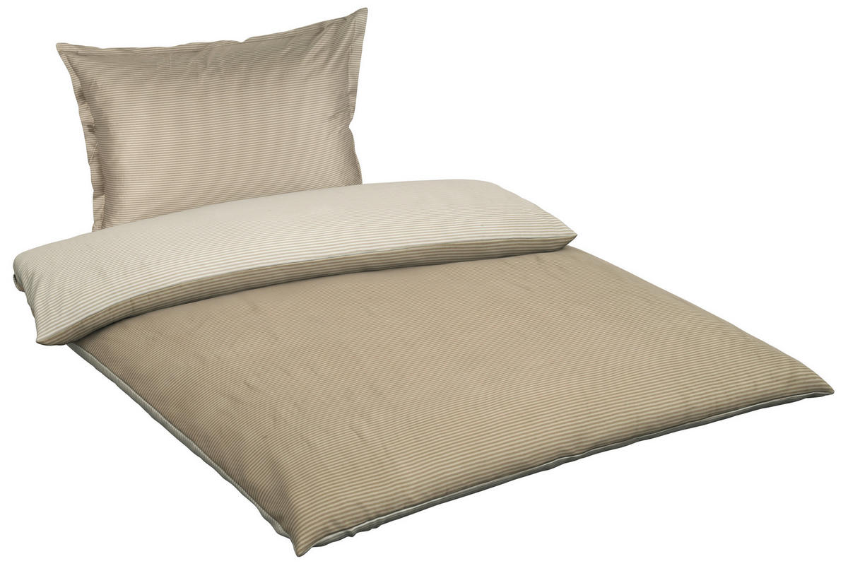 POSTELJINA SA DVA LICA 140/200 cm saten bež  - bež, Konvencionalno, tekstil (140/200cm) - Ambiente