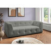 2,5-SITZER Mikrofaser Graubraun  - Graubraun/Schwarz, Design, Kunststoff/Textil (218/72/95cm) - Livetastic