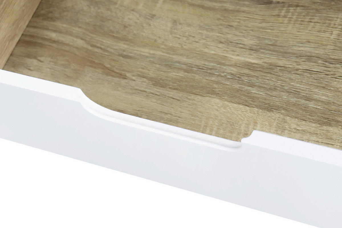 LOWBOARD  in 140/52/40 cm  - Naturfarben/Weiß, Design, Holzwerkstoff (140/52/40cm) - Livetastic