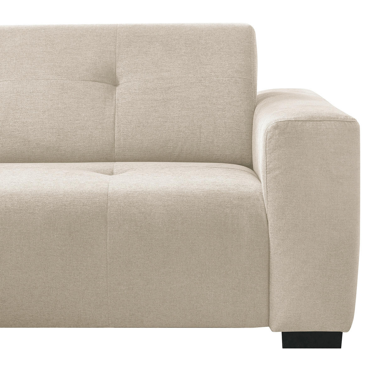 ECKSOFA AUSTIN Beige Flachgewebe Sitztiefenverstellung  - Beige/Schwarz, Design, Kunststoff/Textil (169/286cm) - Livetastic