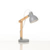 TISCHLEUCHTE 23/38 cm   - Weiß/Grau, Basics, Holz/Kunststoff (23/38cm)