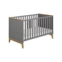 GITTERBETT Sten 145,4/76,2/85,4 cm  - Eichefarben/Grau, Design, Holz/Holzwerkstoff (145,4/76,2/85,4cm) - Paidi