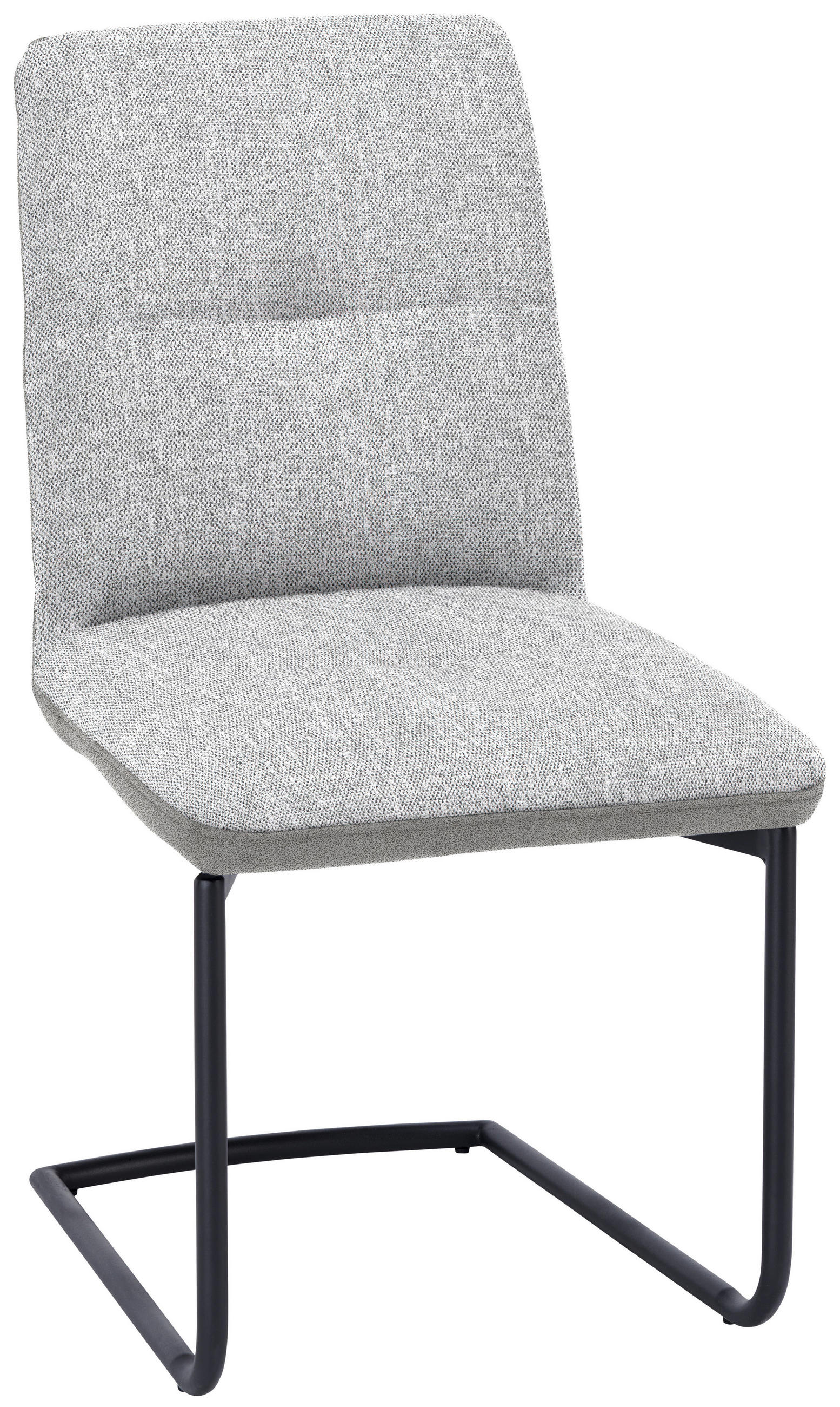 SCHWINGSTUHL  in Stahl Flachgewebe  - Schwarz/Grau, Design, Textil/Metall (48/91/62cm) - Dieter Knoll