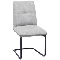 SCHWINGSTUHL  in Stahl Flachgewebe  - Schwarz/Grau, Design, Textil/Metall (48/91/62cm) - Dieter Knoll
